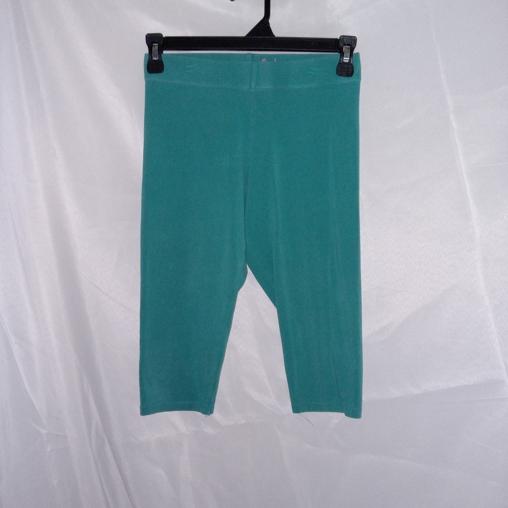 Boden Turquoise cropped Leggings with Pink Stitching 11-12 years